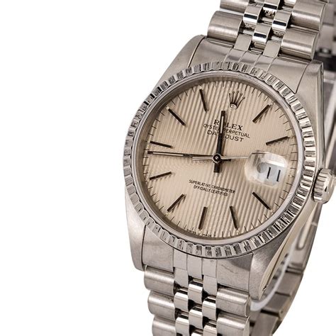 rolex datejust 16220 tapestry dial|rolex 16220 specs.